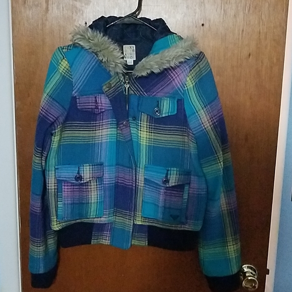 Roxy Jackets & Blazers - Roxy Plaid Jacket